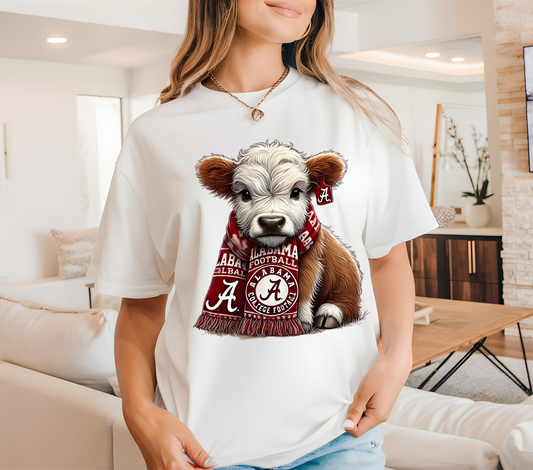 Alabama Highland Cow Football | T-Shirt